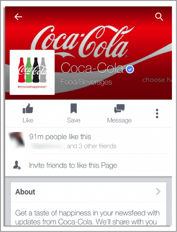 coca cola facebook