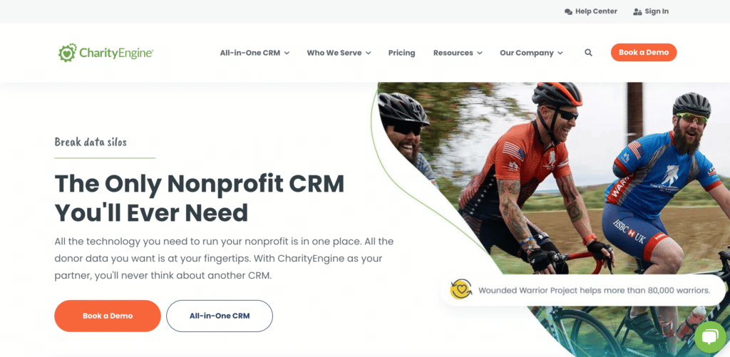 CharityEngine; an all-in-one nonprofit CRM.