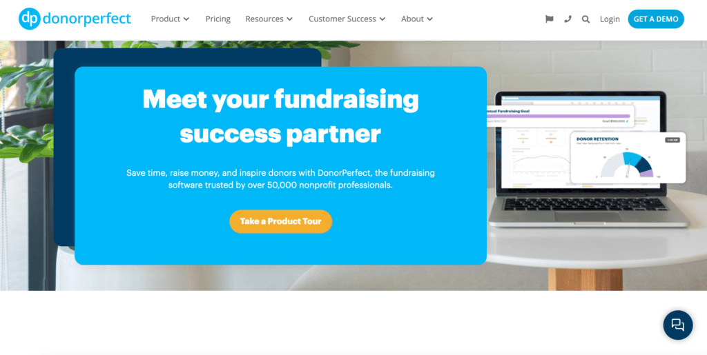 DonorPerfect is a great nonprofit CRM solution.