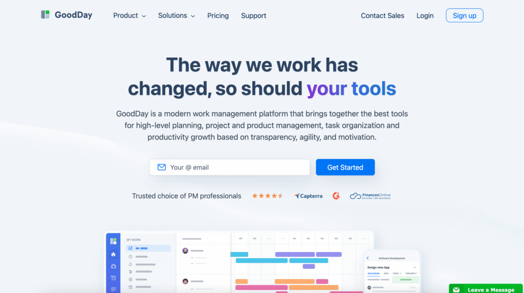GoodDay; a great small business project management software.