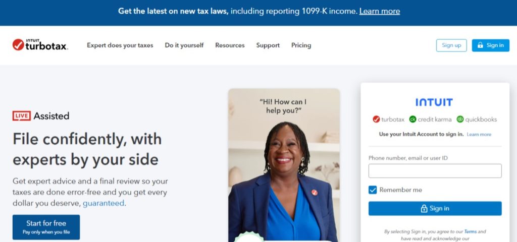 Turbotax- Best tax software for small business