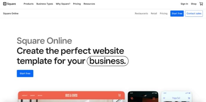 Best Website Builder for Small Business, Square