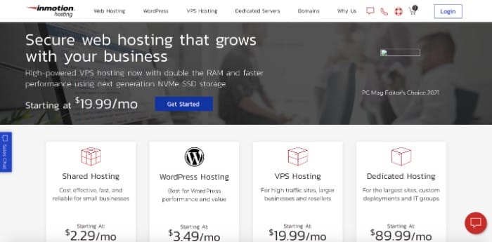 Best Web Host for Small Business, Inmotion