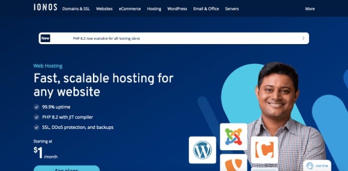 Best Web Host for Small Business, IONOS