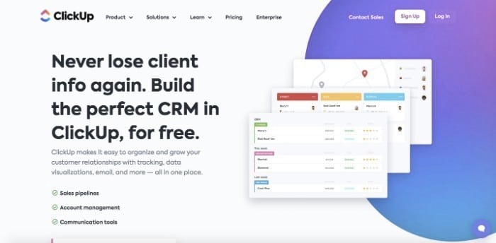 Best CRM Software, Clickup
