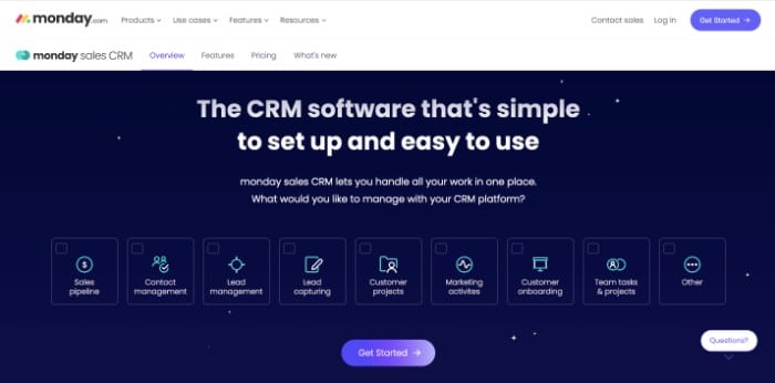 Best CRM for Small Business, Monday