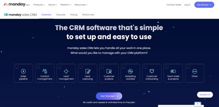 Best CRM Software, Monday CRM