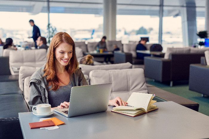 Use the business lounge for business travel 