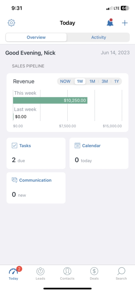 Best CRM for Small Business - Zendesk Sell Mobile View