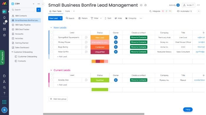 Monday.com Review - Lead Management