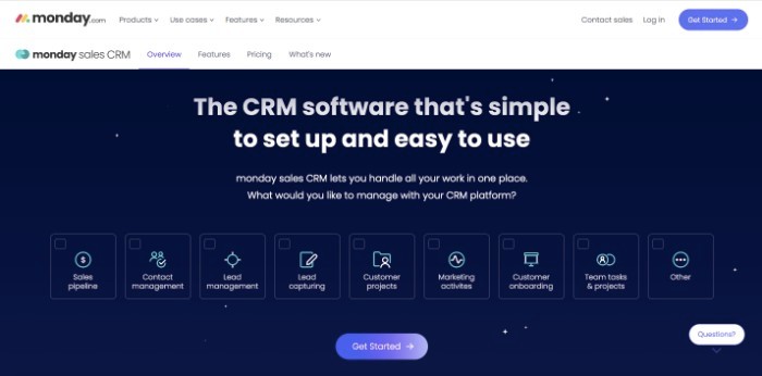 Best Startup CRM, Monday.com