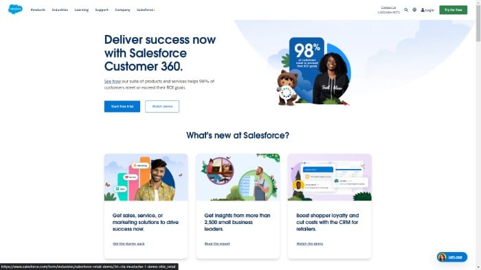 salesforce - homepage