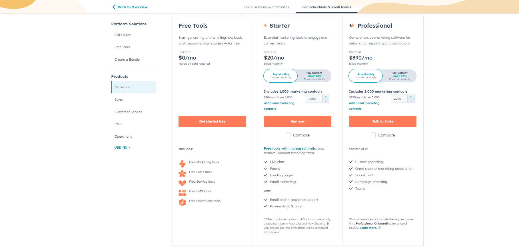 HubSpot CRM Review - Pricing & Packages