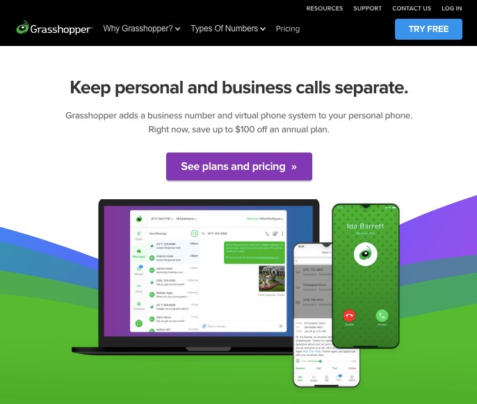 How to Get a Phone Number for a Business, Grasshopper