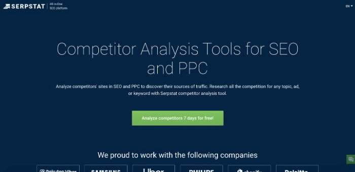 Best PPC Competitor Analysis Tools, SERPStat