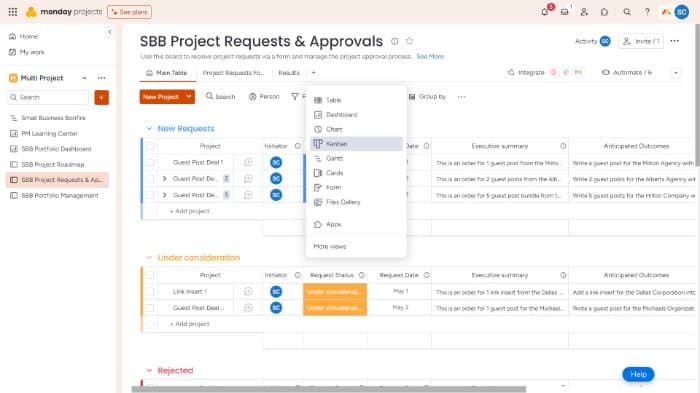Monday Projects Review - Project Views
