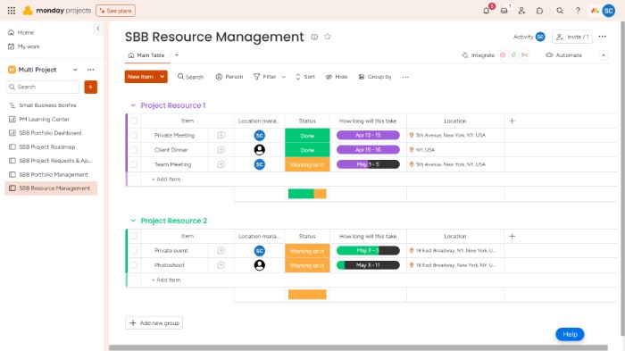 Monday Projects Review - Resource Management Template