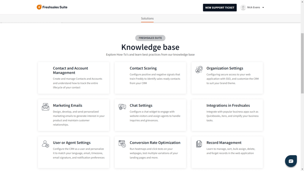 freshworks review -knowledge base