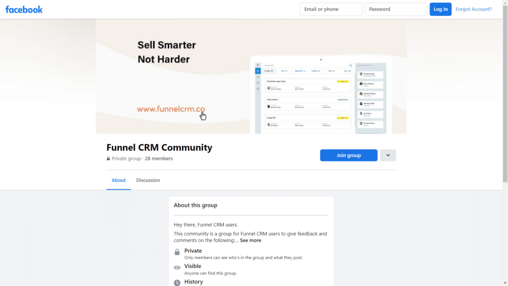 Funnel CRM Review - Facebook Community