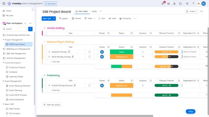 Best CRM for Small Business - Monday Project Management