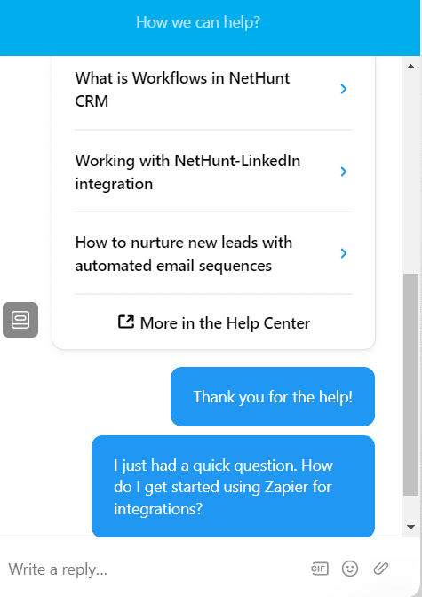 NetHunt CRM Review - Customer Service