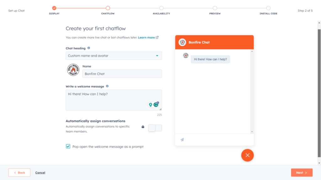 Best Free CRM - HubSpot Live Chat