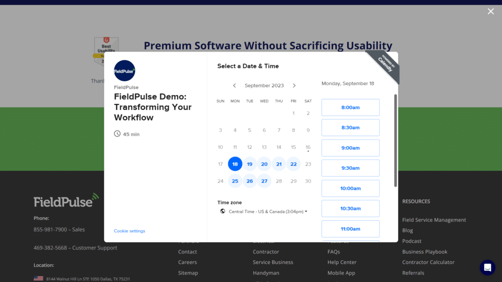 FieldPulse Pricing - Demo Scheduling 
