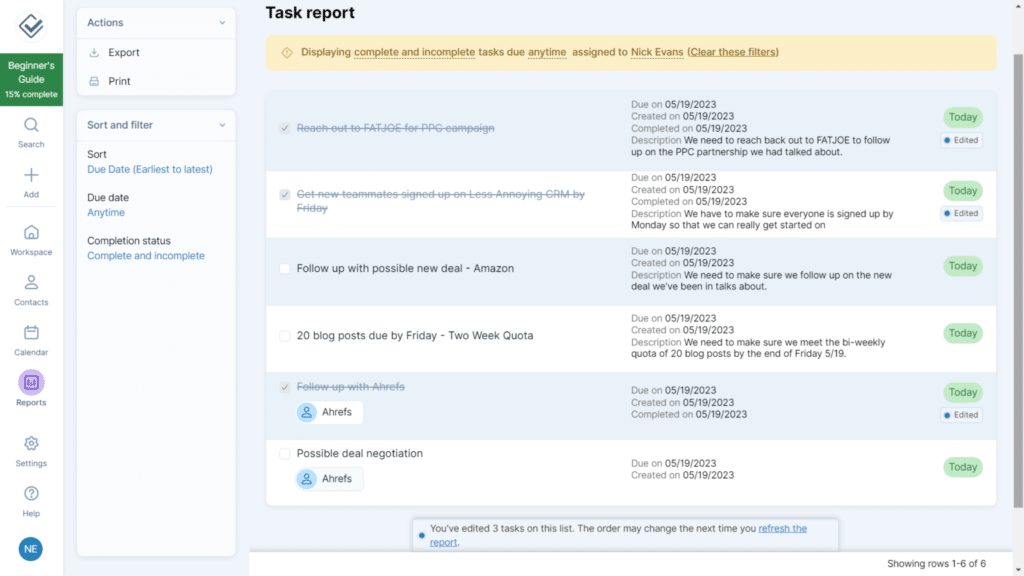 Less Annoying CRM Pricing - Task Report