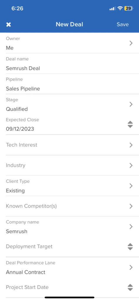 Pipeline CRM Pricing - Mobile App