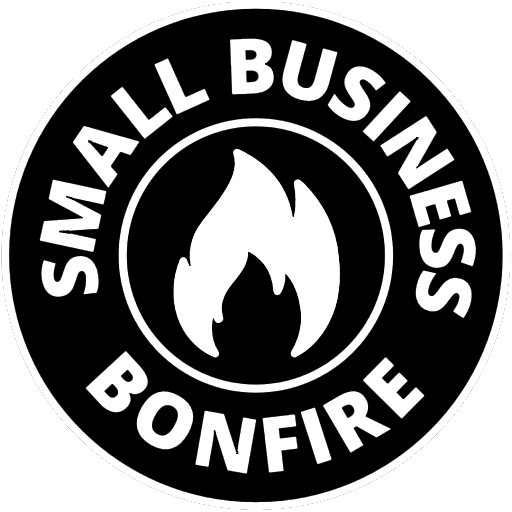 small business bonfire logo black and white.